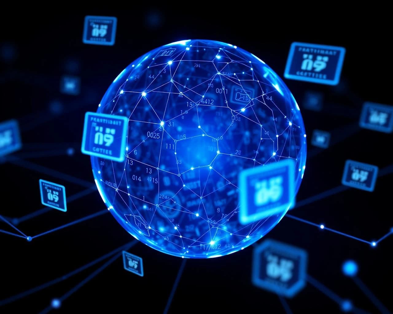 Digital network illustration